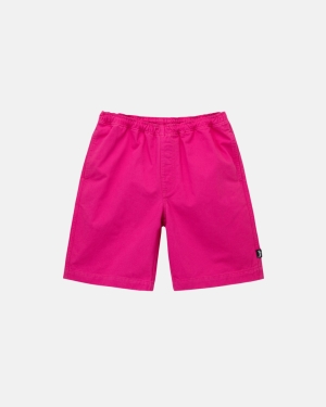 Šortky Stussy Brushed Beach Růžové | LZFS40791