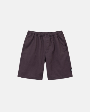 Šortky Stussy Brushed Beach Vínové | YHRX20591