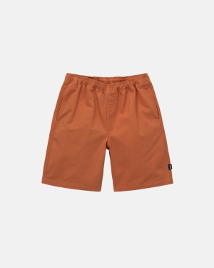 Šortky Stussy Brushed Beach Červené | XZMU96530