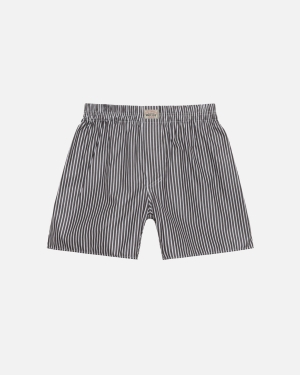 Šortky Stussy Our Legacy Pracovní Shop Boxerské Černé Proužek | TBHJ50964