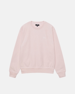 Šortky Stussy Overdyed Stock Logo Crew Růžové | XHWU38052