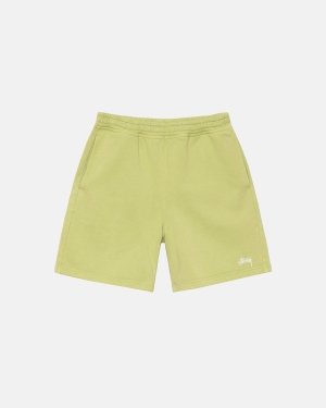 Šortky Stussy Overdyed Stock Logo Sweat Zelene | GKUQ60147