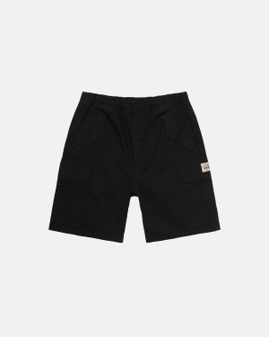 Šortky Stussy Ripstop Beach Černé | QXPC39784