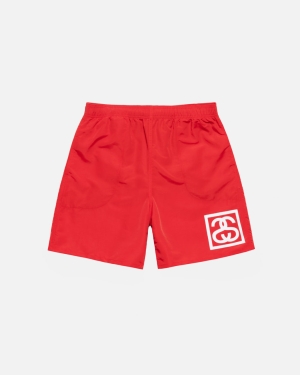 Šortky Stussy Ss-link Vody Červené | IMTQ93786