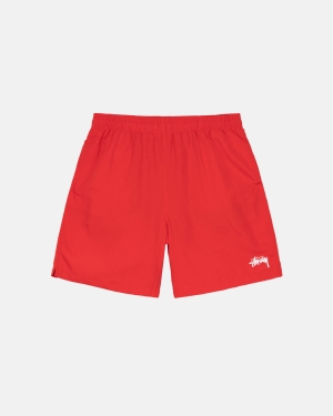 Šortky Stussy Stock Vody Červené | HCYG84629