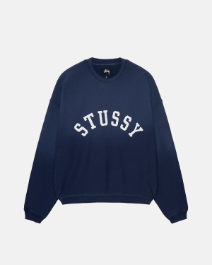 Šortky Stussy Sun Faded Oversized Crew Tmavě Blankyt | GRPF70352