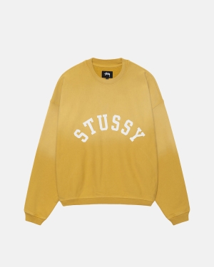 Šortky Stussy Sun Faded Oversized Crew Žluté | HRYN62715