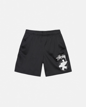 Šortky Stussy Surfman Mesh Černé | SUOP84291